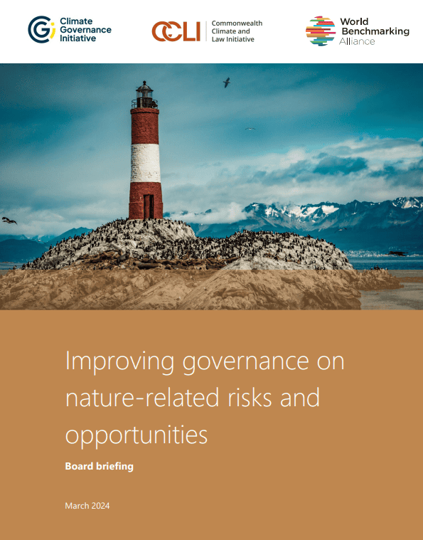 Improving Governance On Nature Related Risks And Opportunities Improving Governance On Nature Related Risks And Opportunities